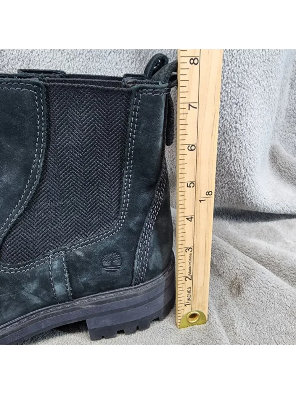 Timberland Shoes Womens Size 7 Black Suede Courmayeur Valley Chelsea Boots *Read